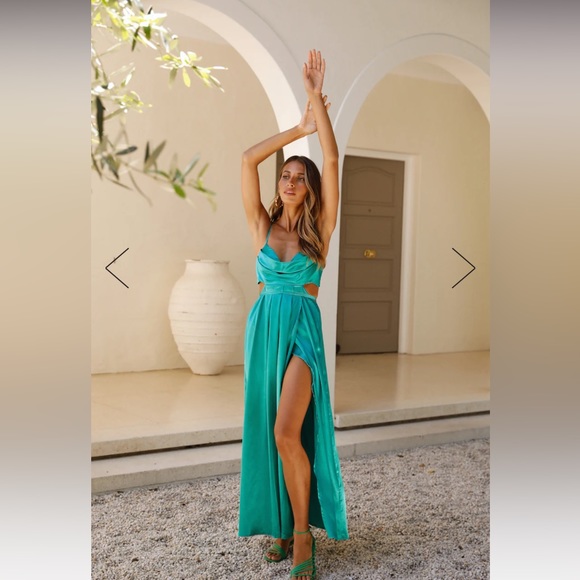 Green Reveal Your Mind Midi Hello Molly Dress - Picture 6 of 9